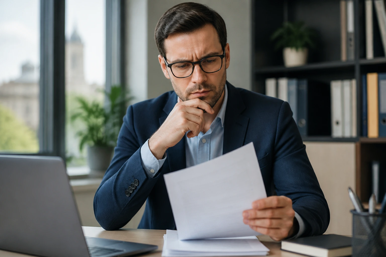 Academic in office focusing on application materials