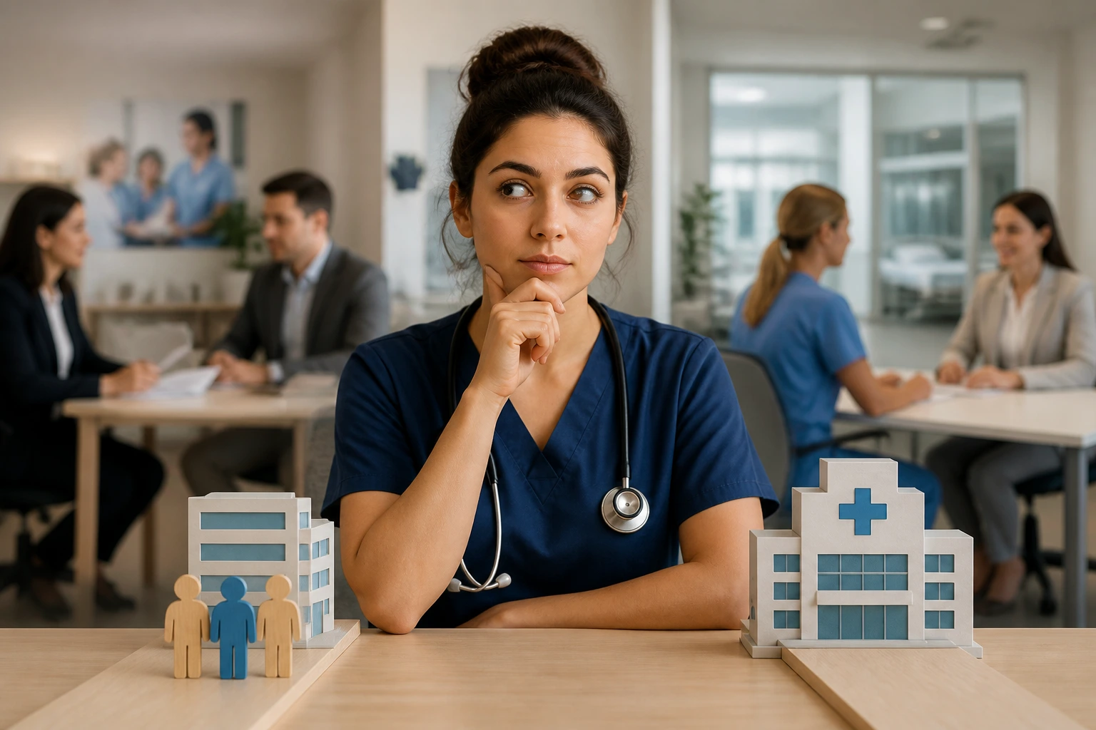 Portrait of a nurse considering agency sponsorship vs direct hospital hiring