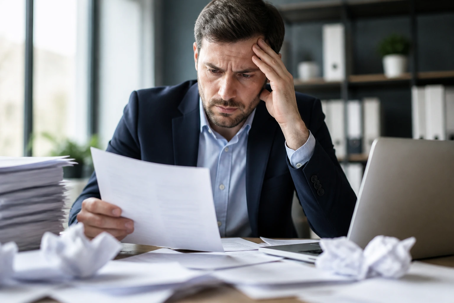 Professional review of documents highlighting common application mistakes.