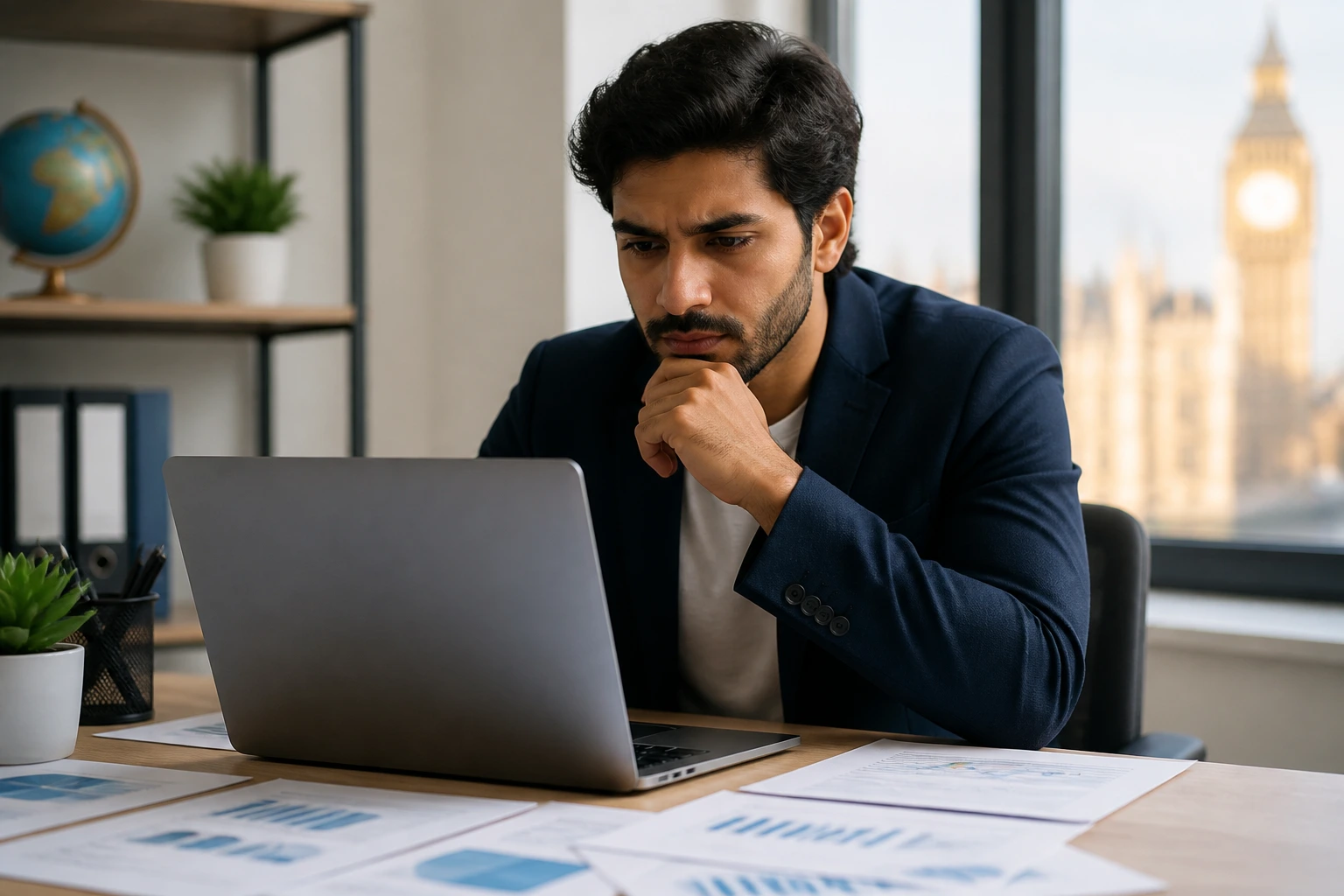 Professional contemplating common application pitfalls during a job search