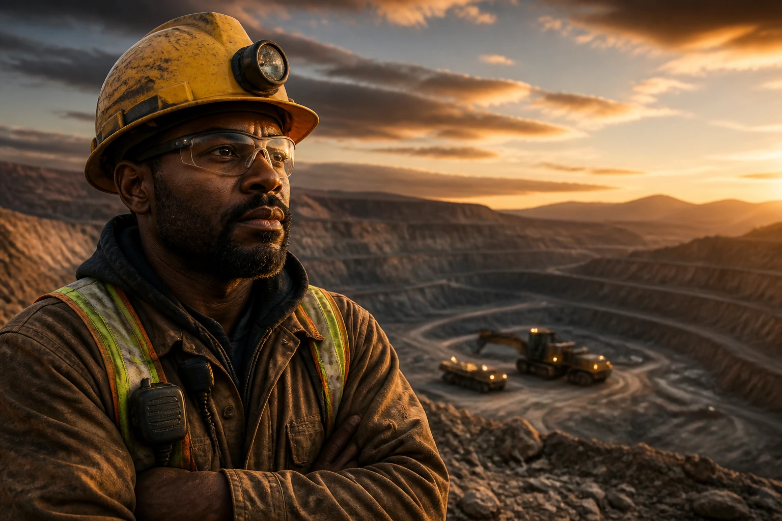 Mining supervisor portrait at Barrick Gold remote site