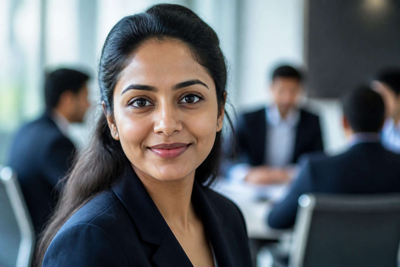 Close-up portrait of a Capgemini consultant in a contemporary office