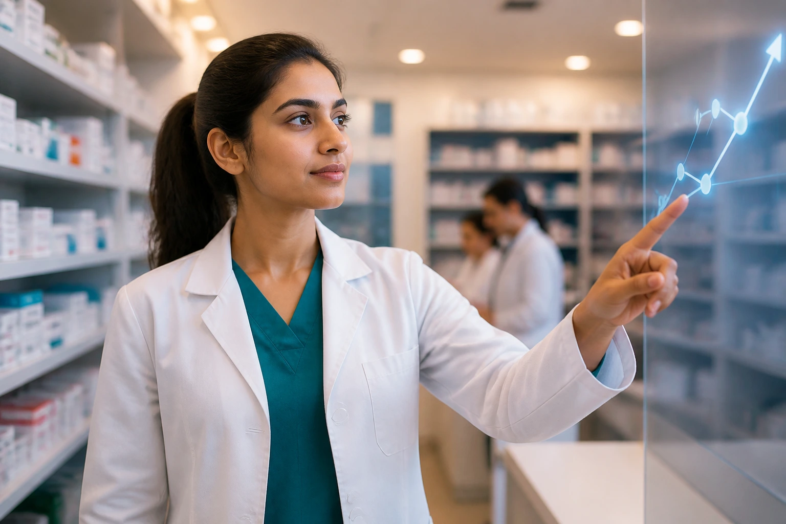 Pharmacist planning long-term career growth in a clinic