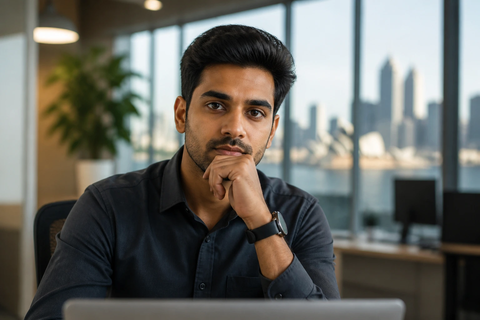 Portrait of a job seeker reflecting on common application mistakes