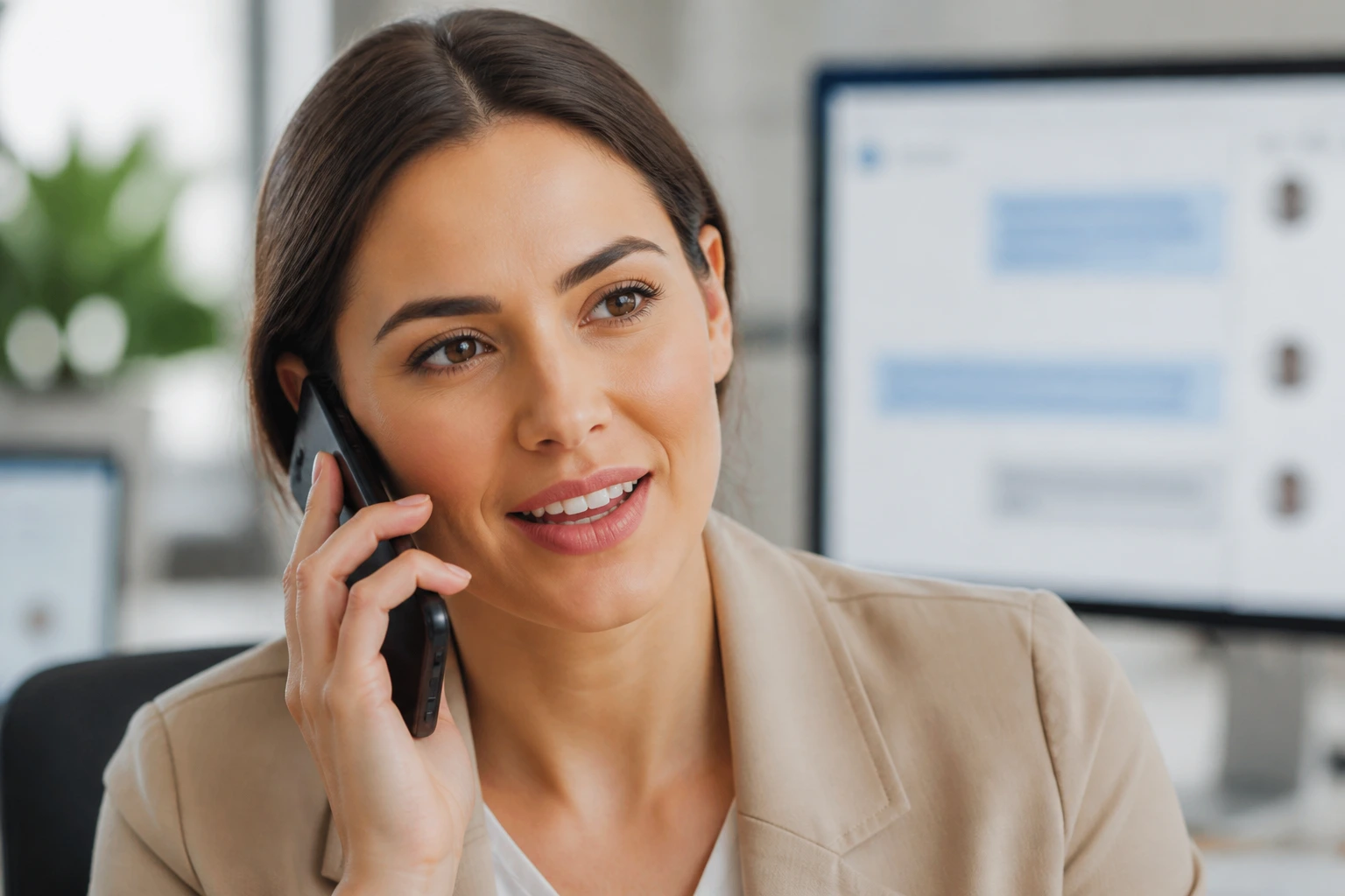 Migration agent on a call conveying clear communication and responsiveness