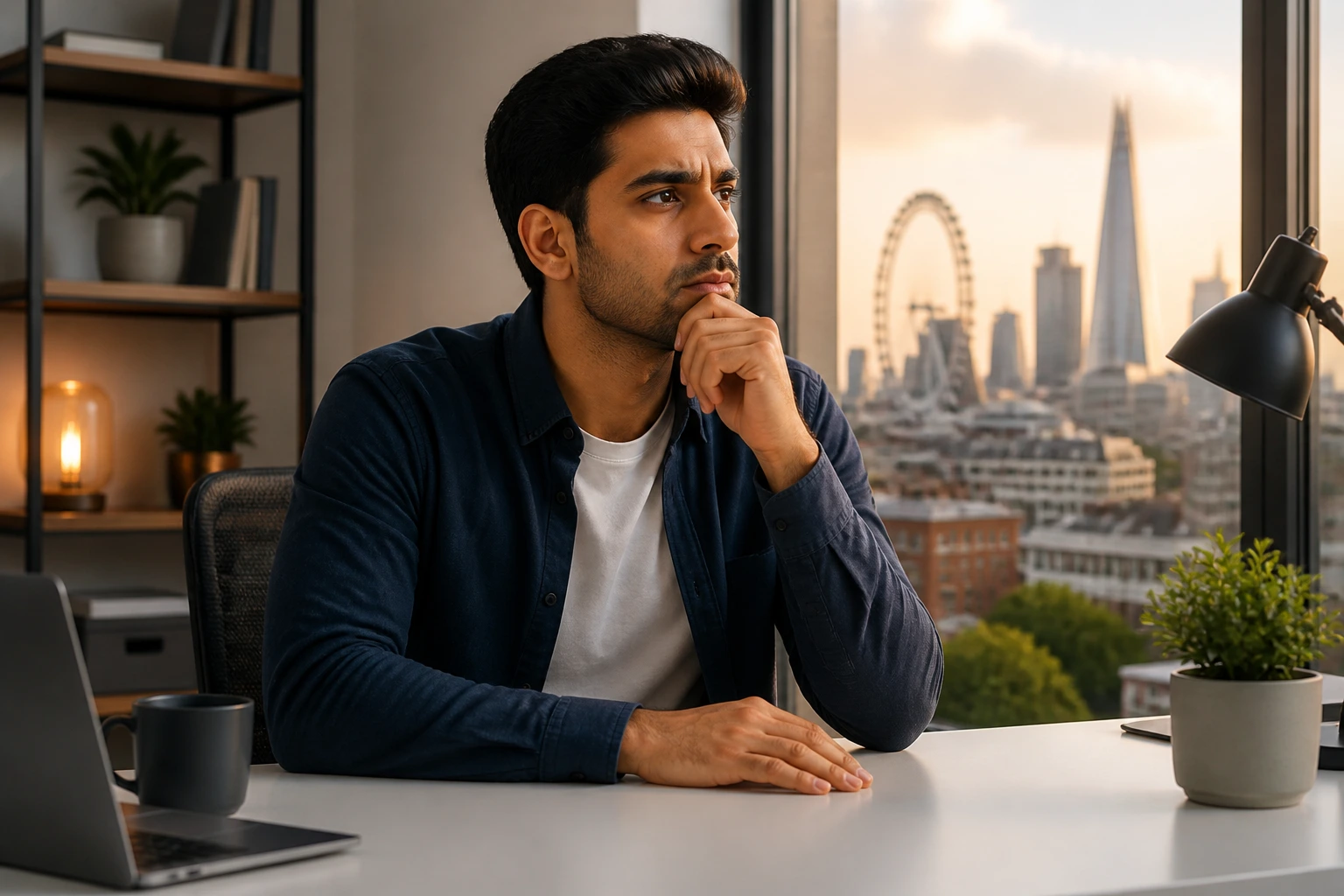 Professional considering cost of living versus salary in a home office