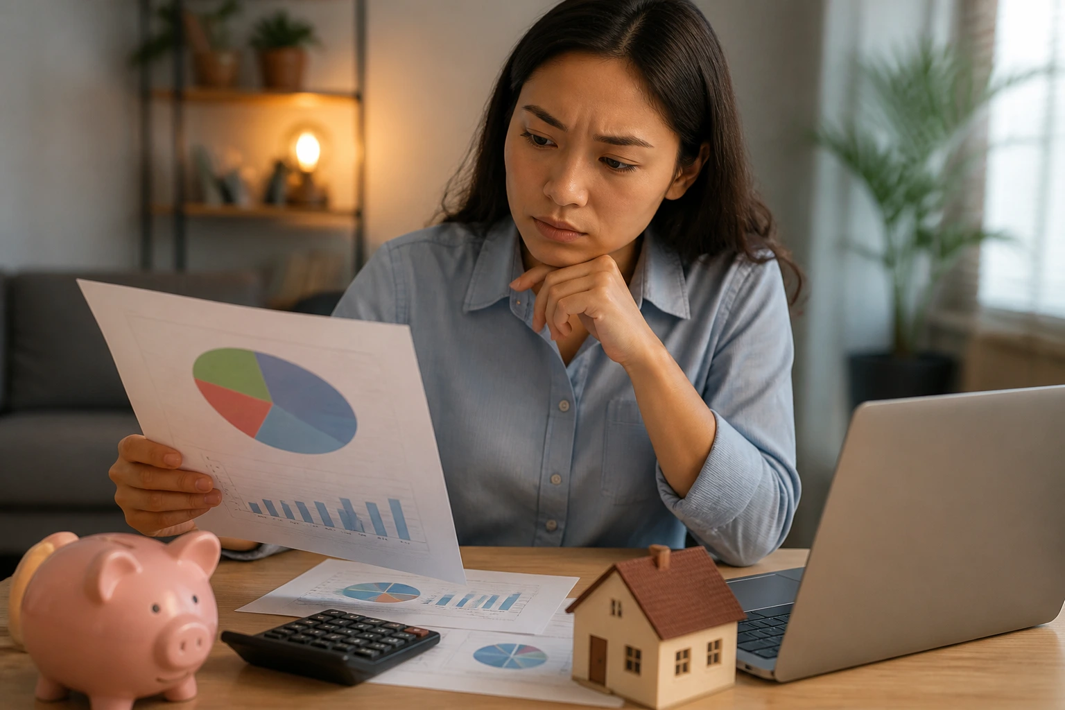 Person evaluating costs and sponsorship considerations at a desk