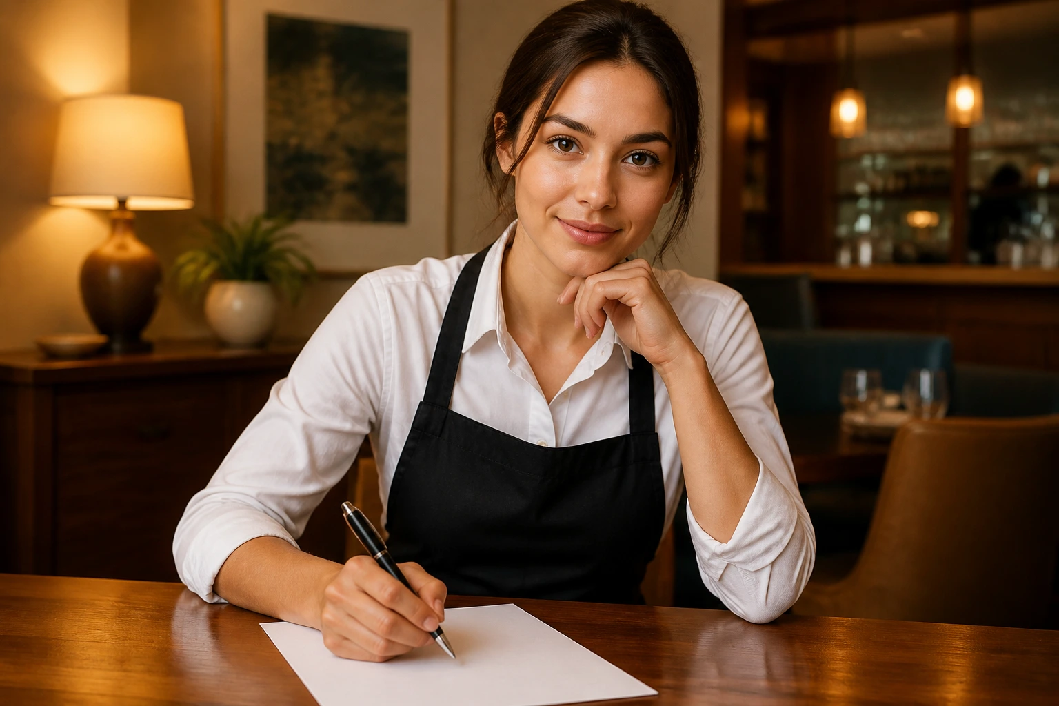 Person writing on a blank letter sheet to calm sponsorship concerns.