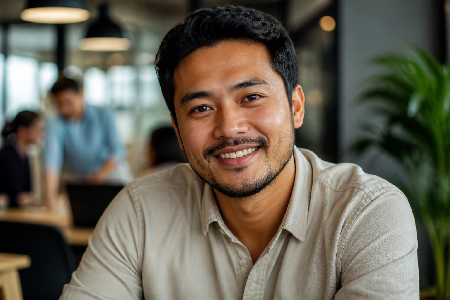 Person adjusting to Australian workplace culture in a modern office