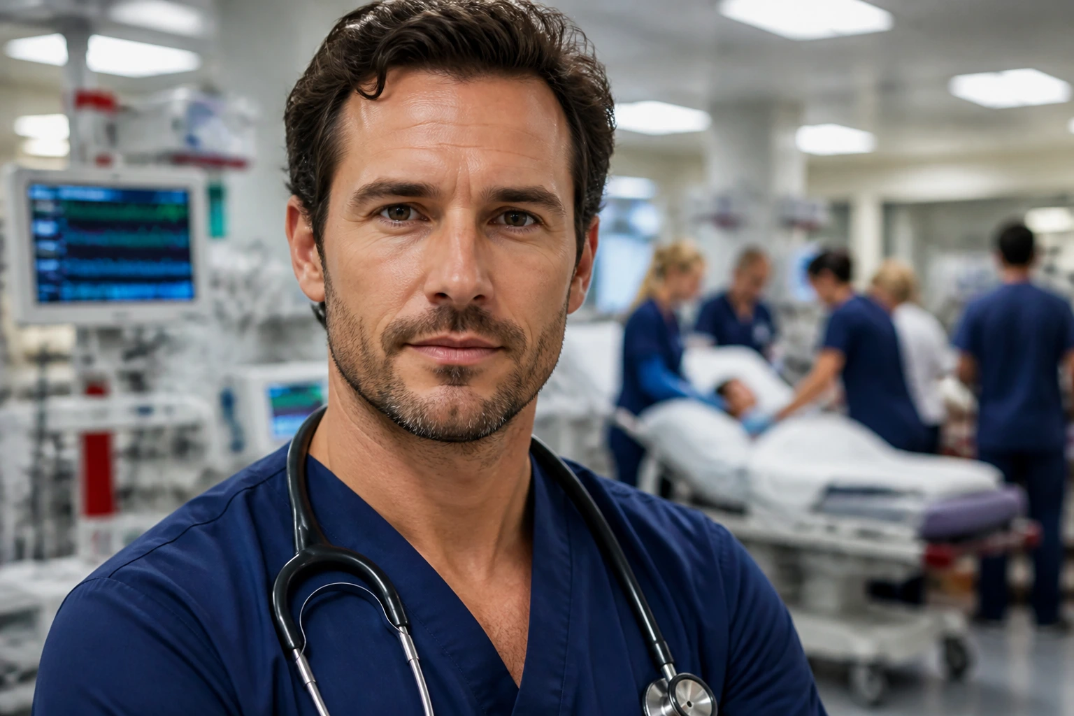 Doctor in emergency department portrait highlighting in-demand specialties