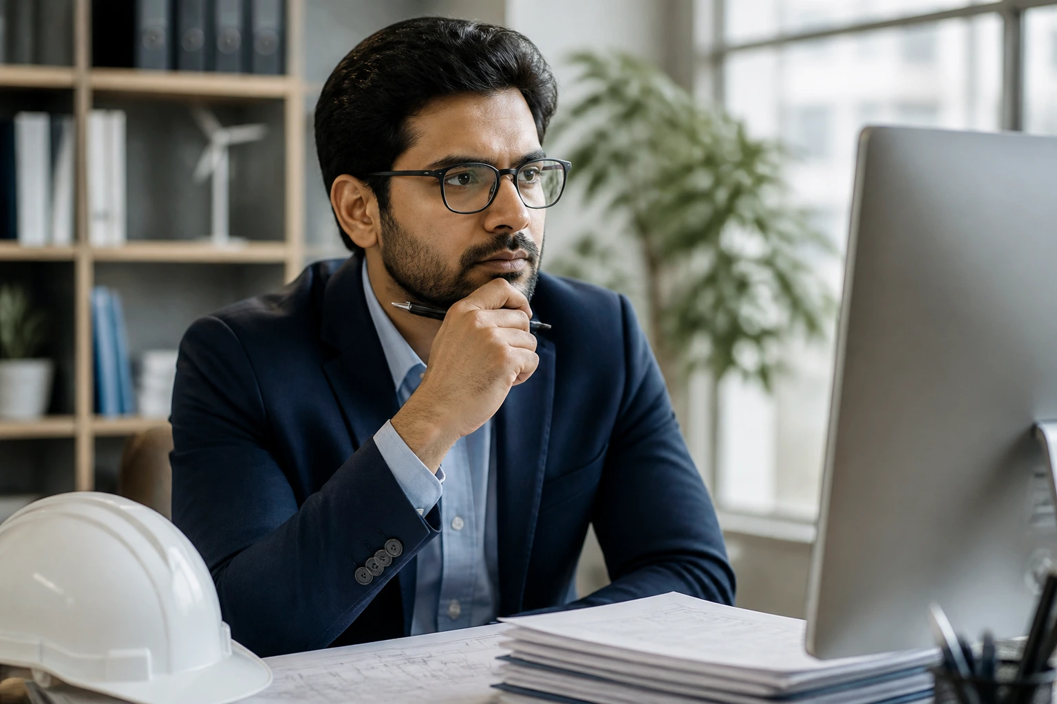 Focused engineer portrait highlighting credential evaluation readiness for Canada