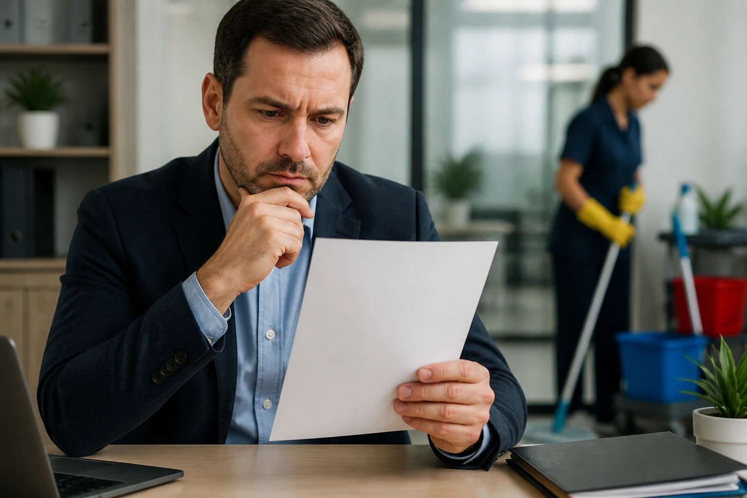 HR recruiter evaluating a candidate in office