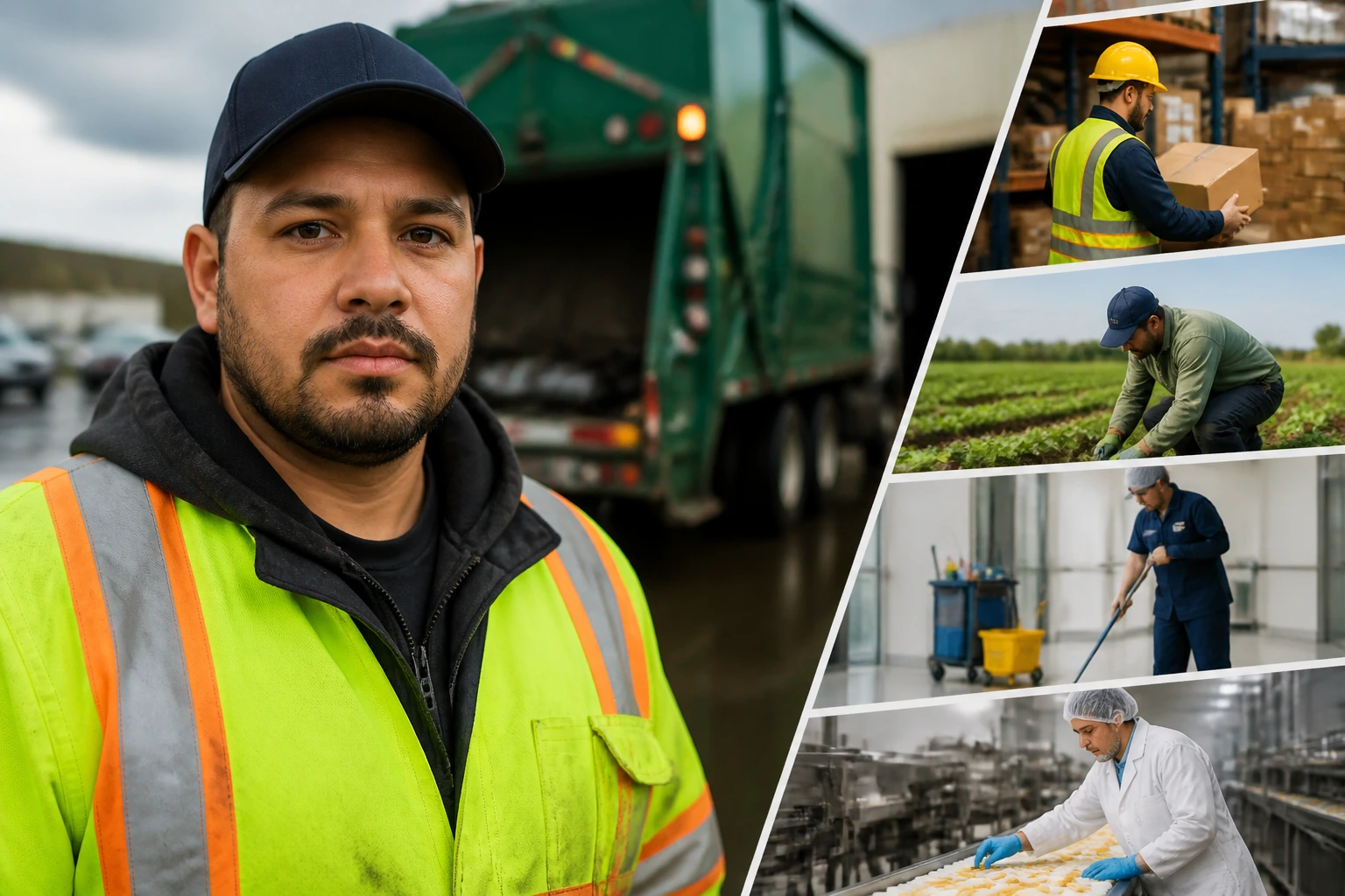 Portrait of a worker in safety gear outdoors, illustrating comparison with other entry-level jobs