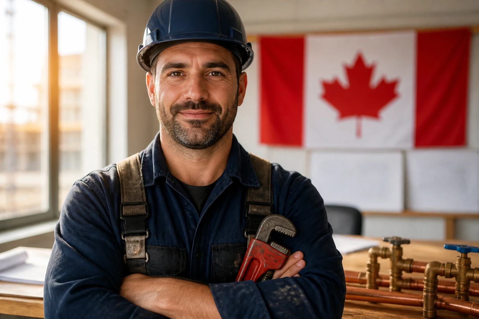 Plumber in a professional setting representing the FSTP journey