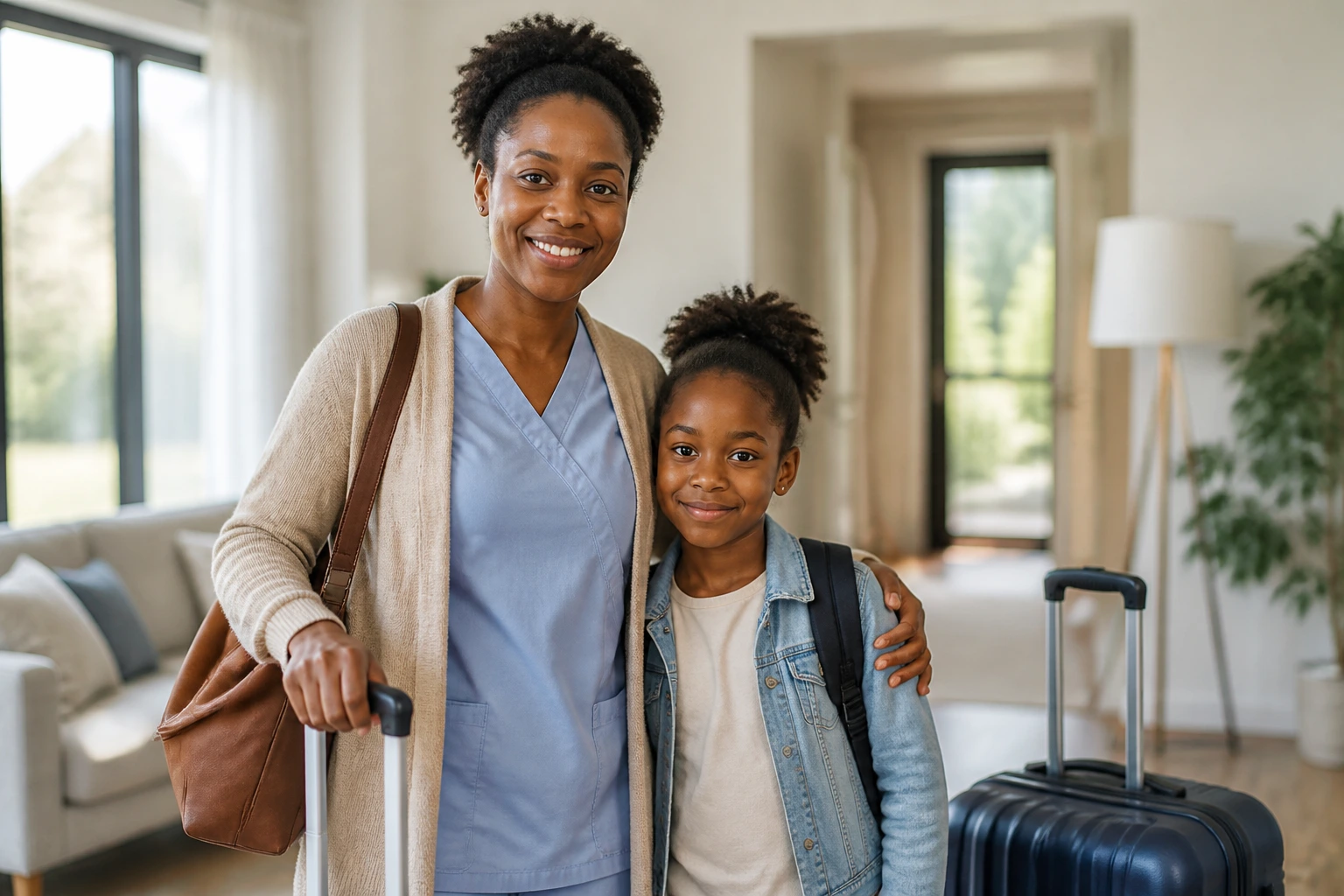 Parent with child planning family relocation