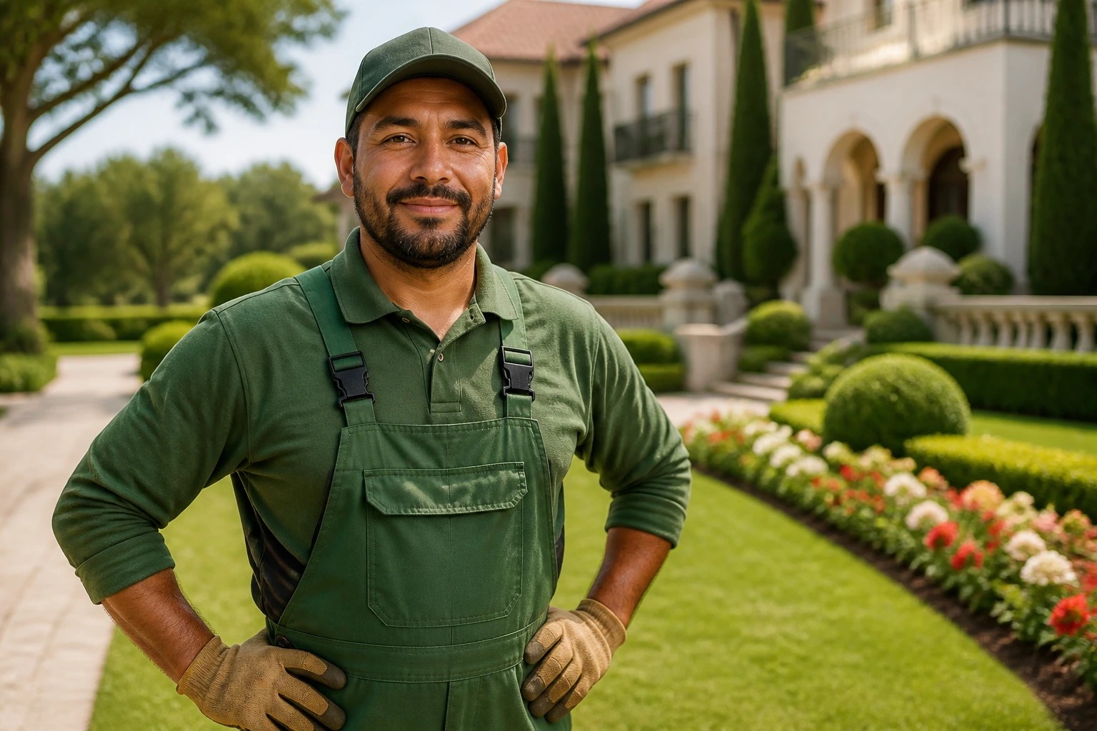 Gardener on a large estate grounds illustrating sponsorship-ready roles