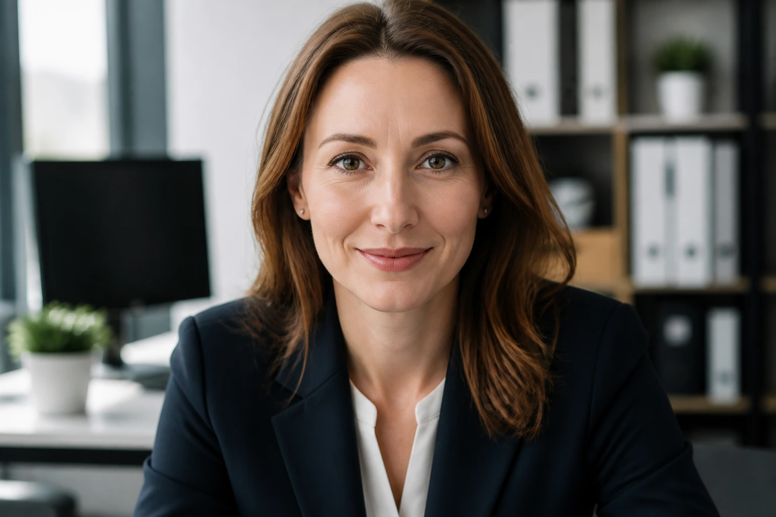 Portrait of an HR recruiter in an office, representing employers likely to sponsor overseas hospitality staff