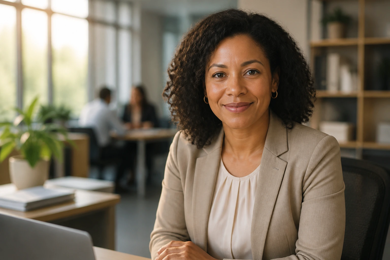 Portrait of an HR manager representing employers likely to sponsor ECE candidates