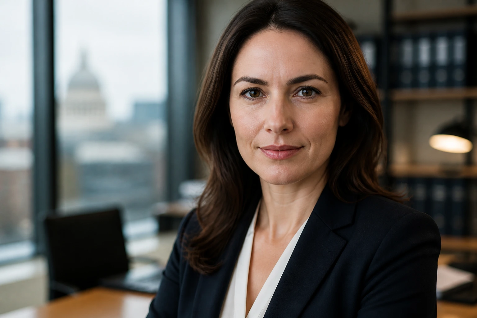 Close-up of a solicitor in a contemporary UK office suggesting industry-focused immigration experience