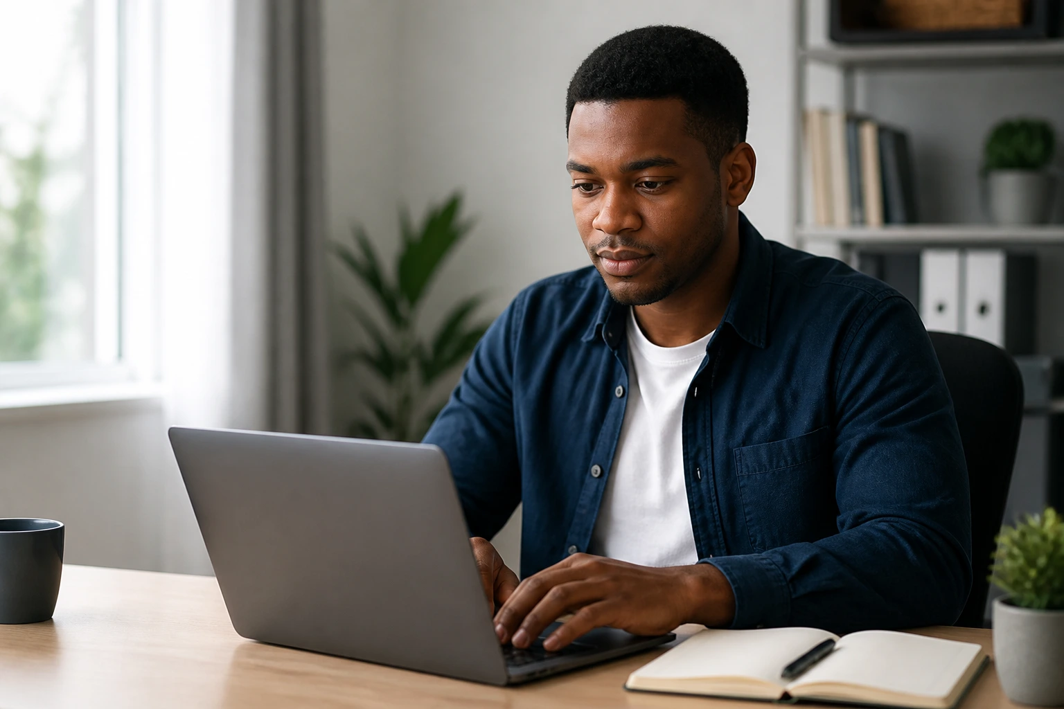 Person at a desk planning a smarter job-search routine