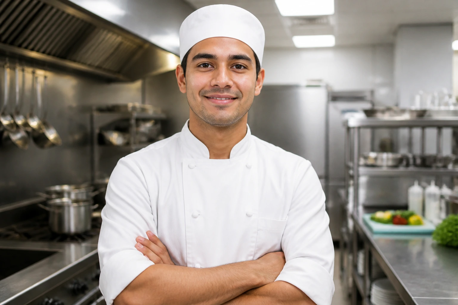 Kitchen worker in a professional kitchen representing alternative roles in food sector.