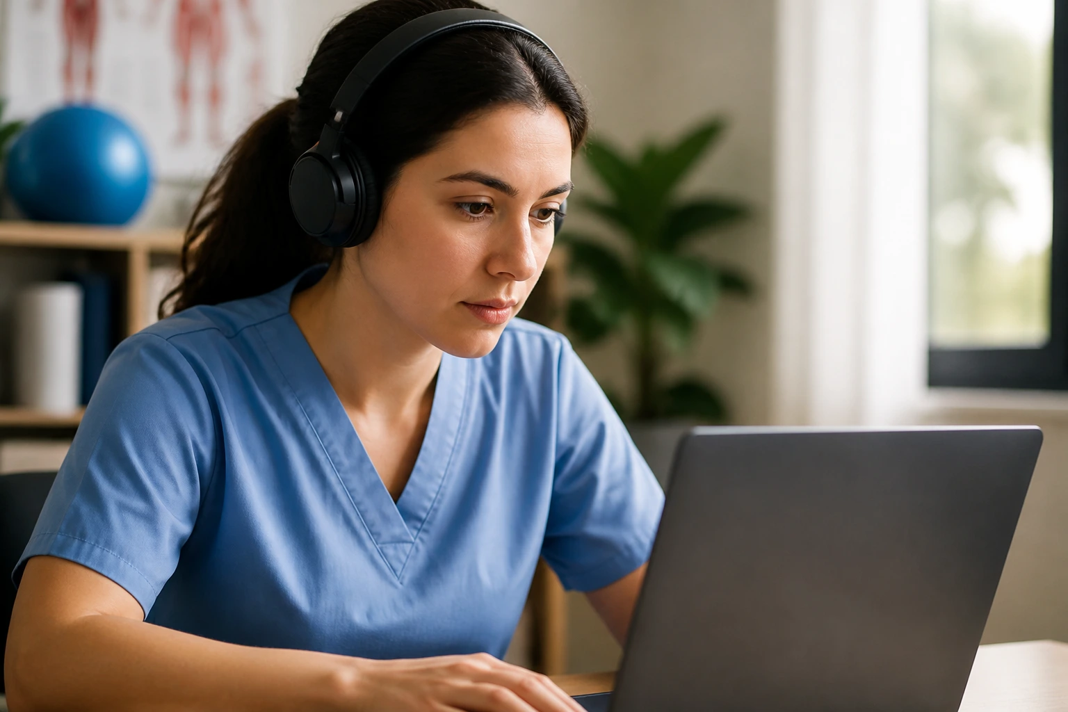 Physiotherapist undergoing language proficiency assessment
