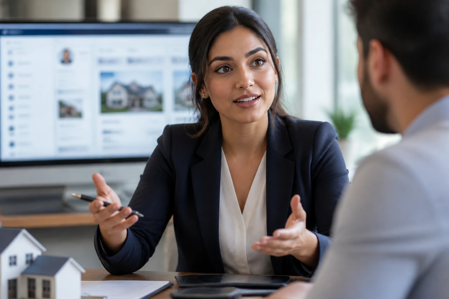 Portrait of a real estate agent demonstrating multilingual communication skills