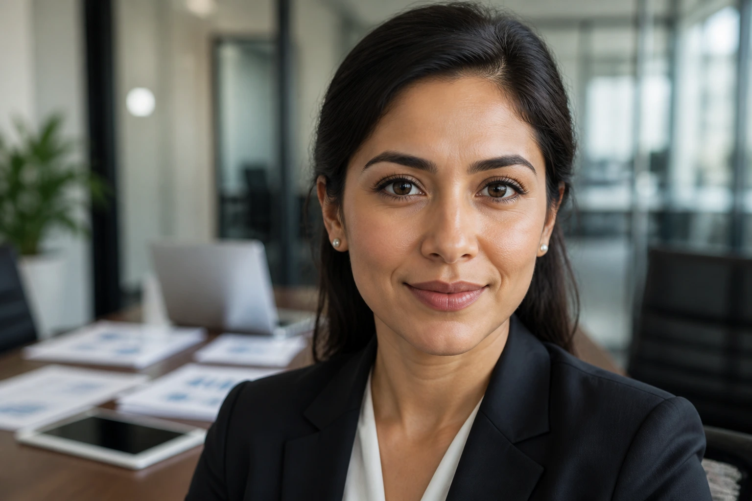 Portrait of a candidate in an office illustrating LMIA process in Canada