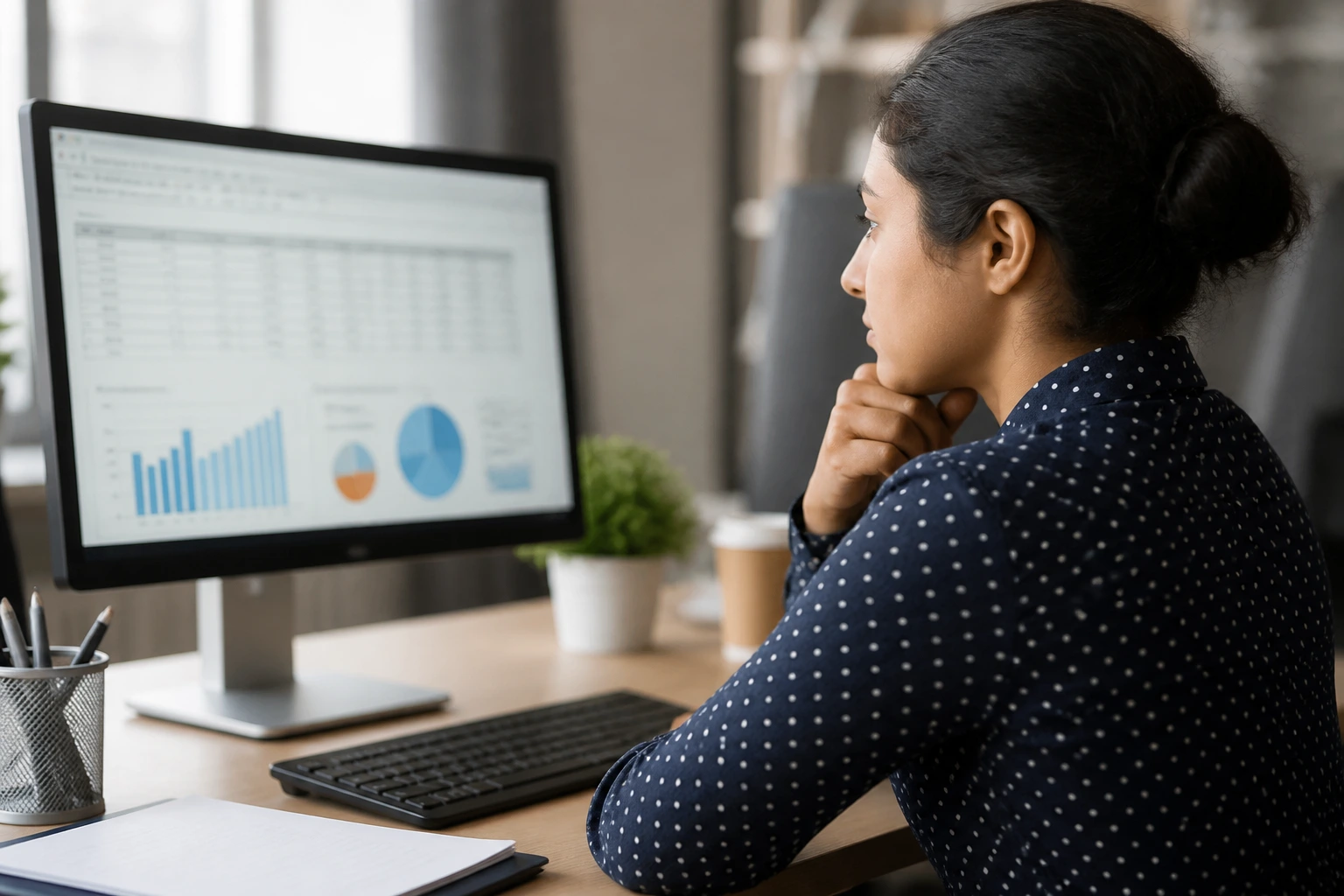 Data entry professional in office considering LMIA hiring challenges