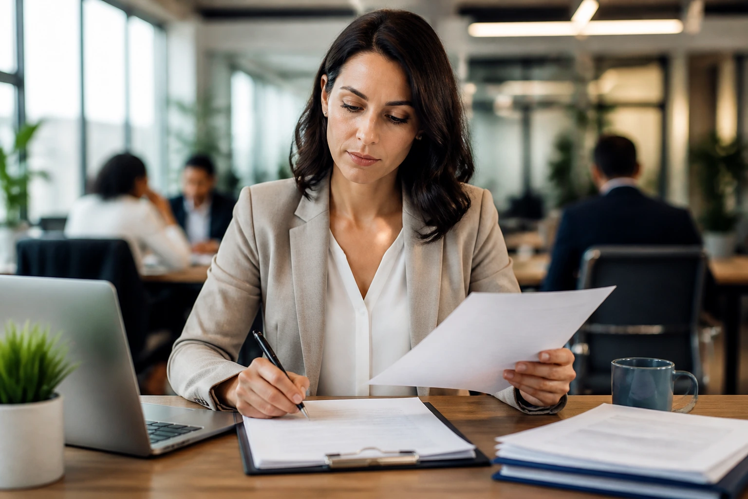 HR professional in an office illustrating the LMIA process