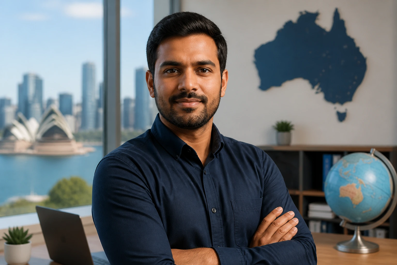 Close-up portrait addressing local experience bias with confidence
