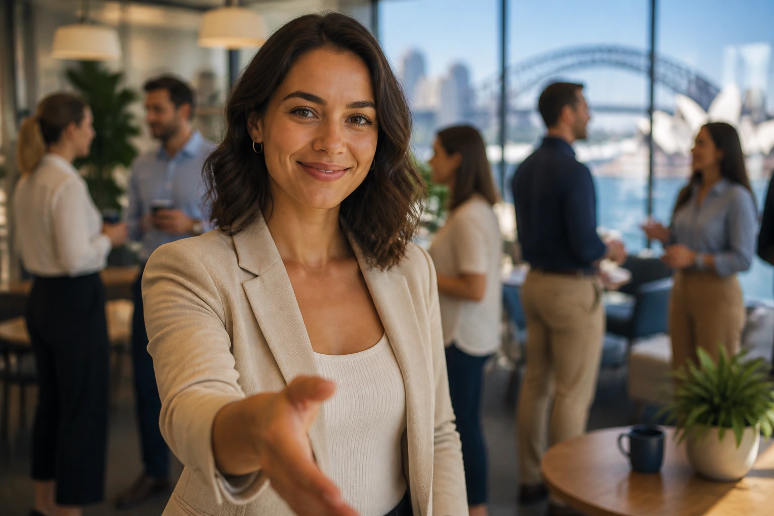 Medium close-up of a professional in a coworking space representing networking tactics in Australia