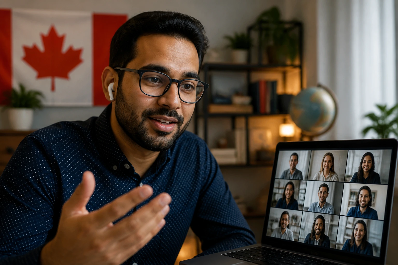Portrait of a professional on a video call building a network from abroad