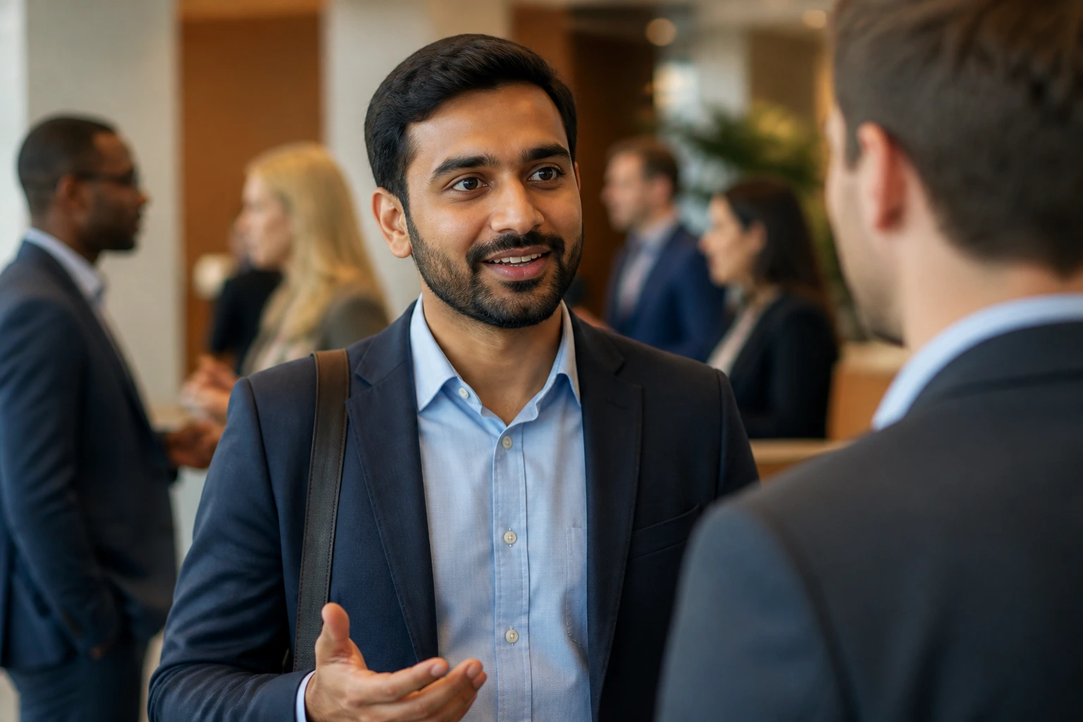 Engineer in a professional setting demonstrating networking strategies for international candidates