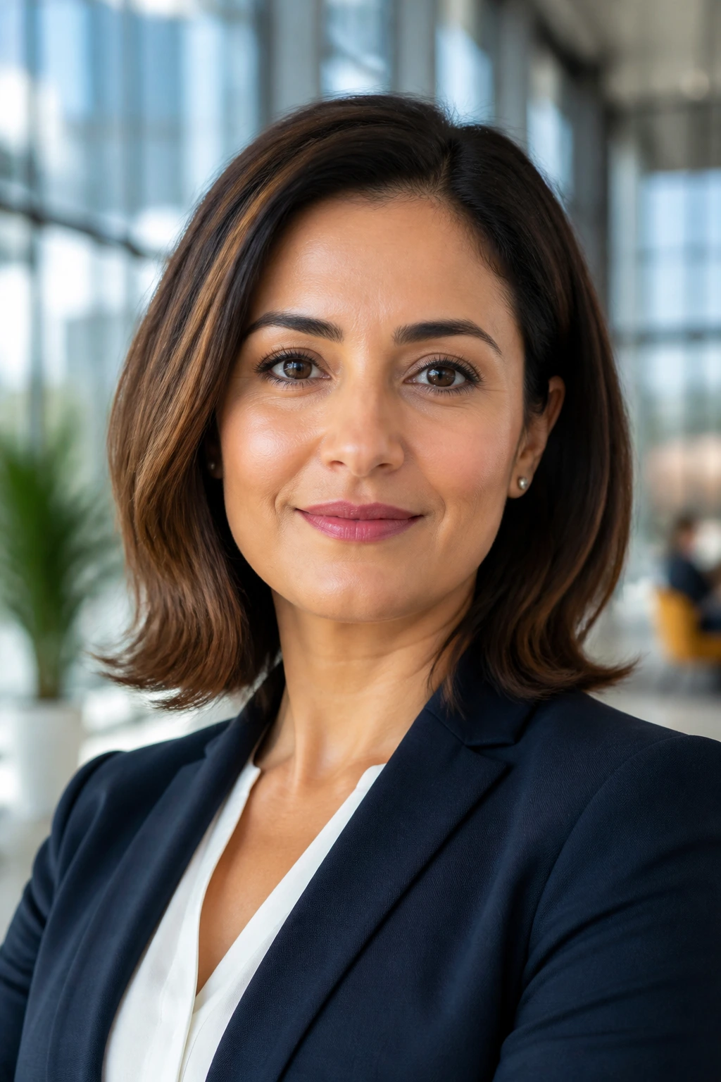 Close-up portrait of a professional representing job opportunities without a work permit in a modern office