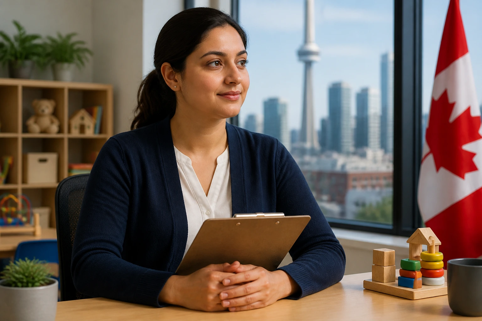 Professional exploring permanent residence pathways after starting an ECE job in Canada.
