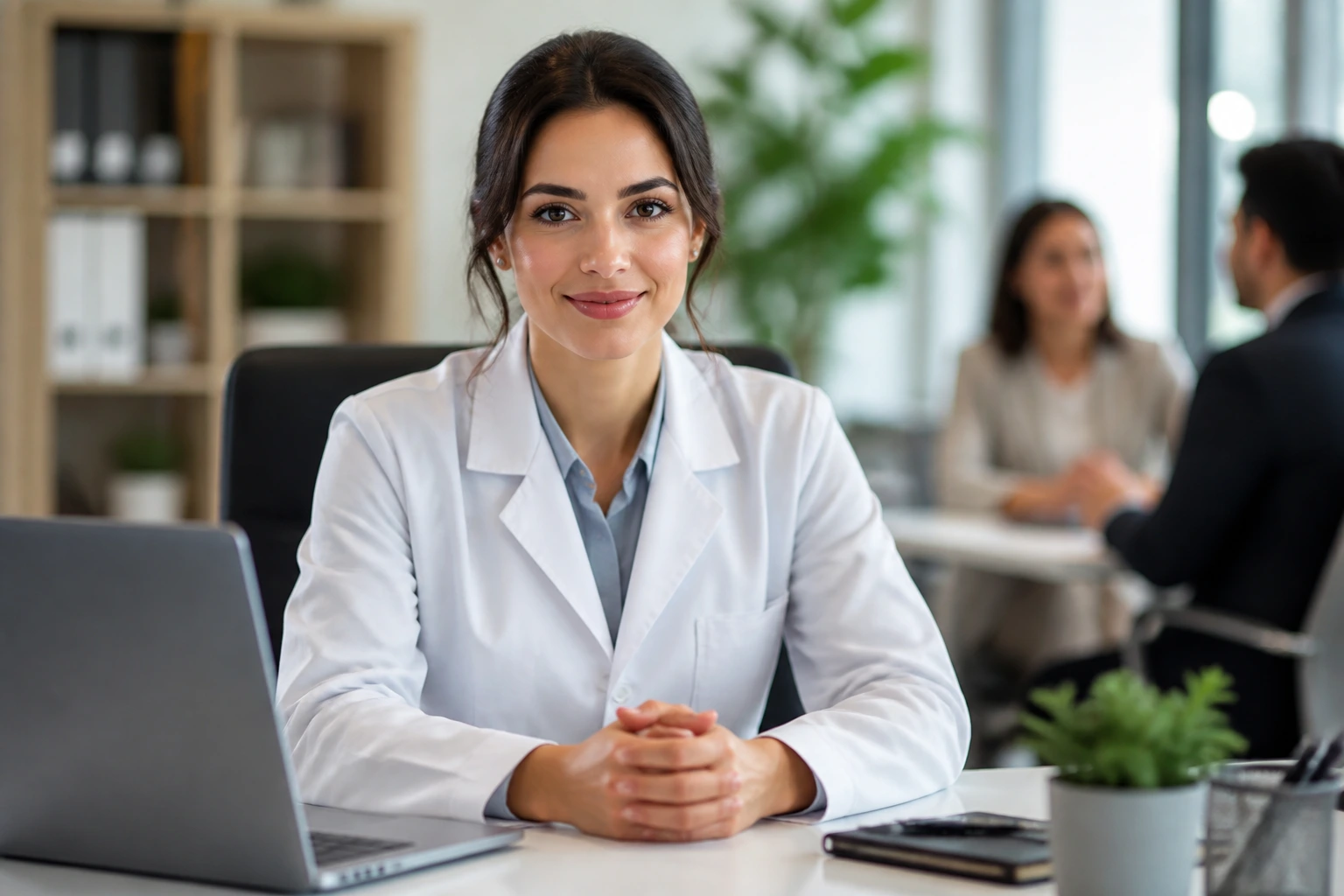 Professional pharmacist in office seeking sponsorship network