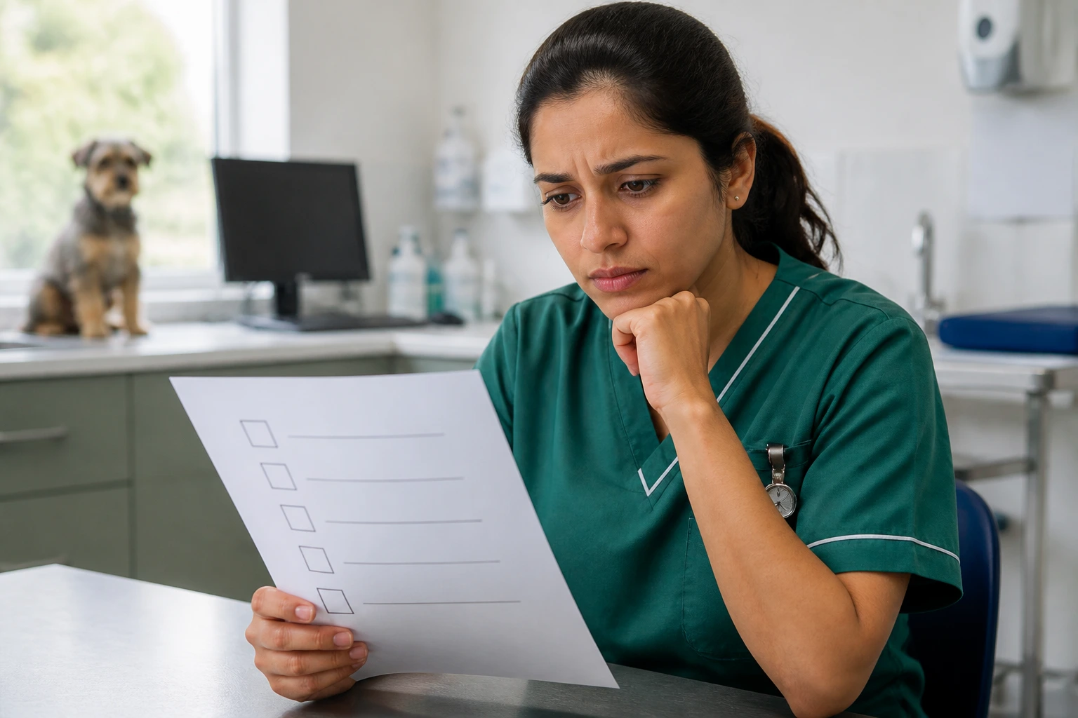 Real nurse facing RCVS registration hurdle in a clinic setting