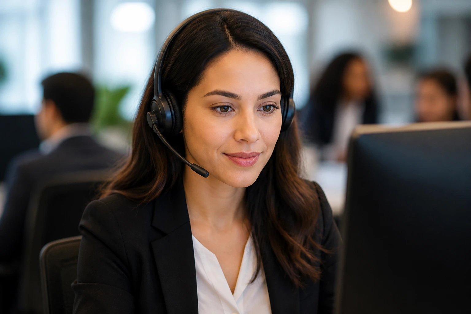 Recruiter in an office evaluating candidacy for sponsorship