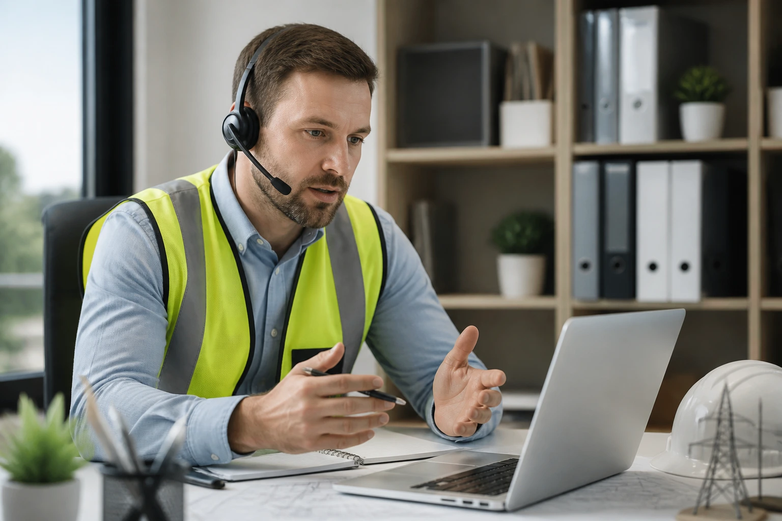 Engineer on call discussing sponsorship with recruitment agency