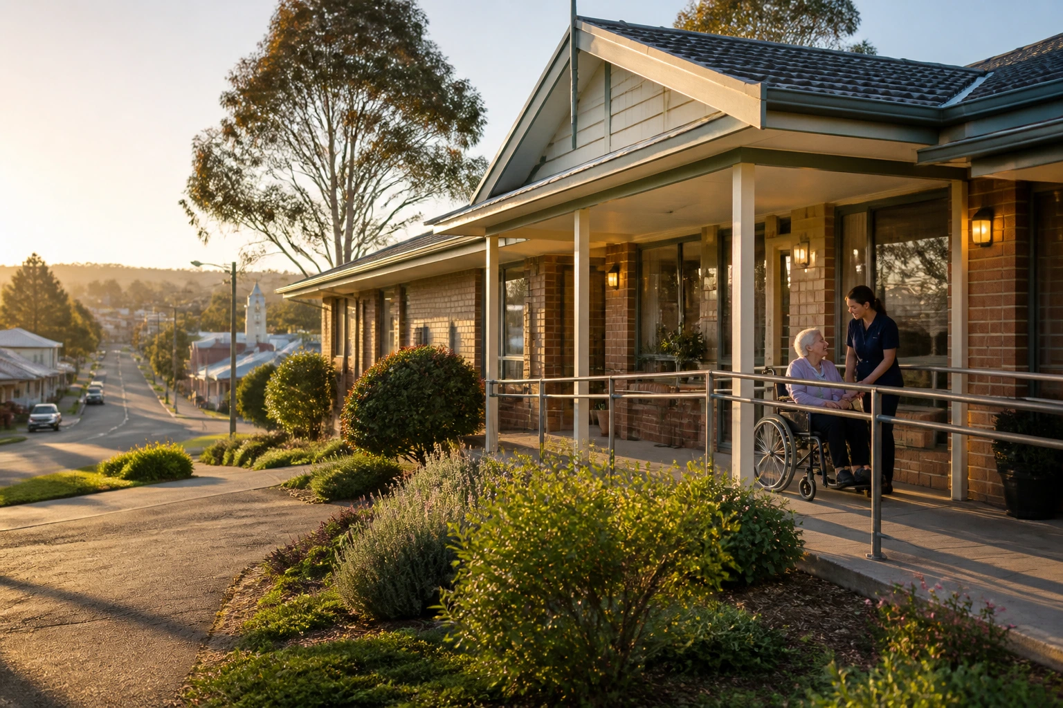 Regional town aged care facility dominating the frame
