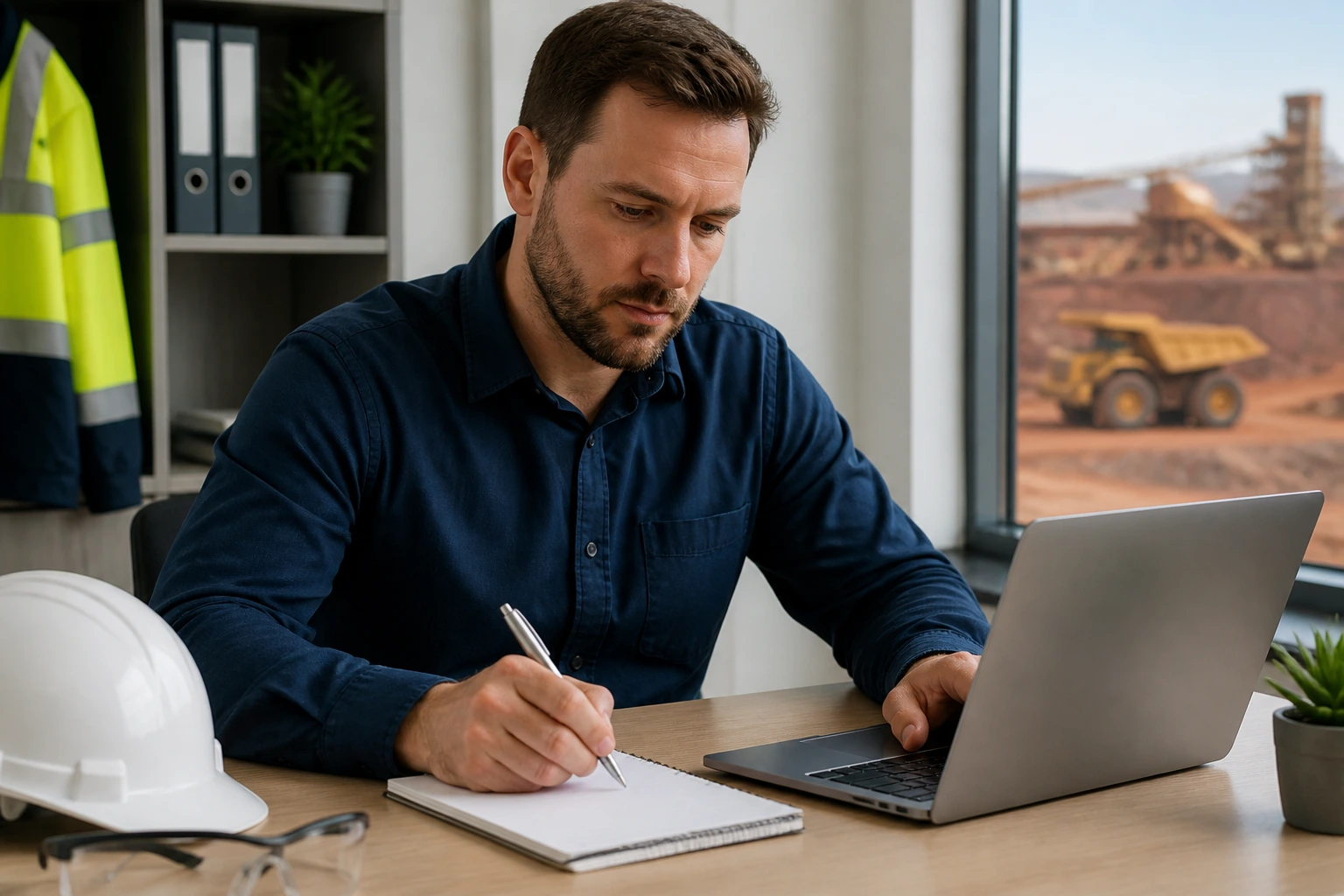 Professional at a tidy desk preparing an Australian-style resume