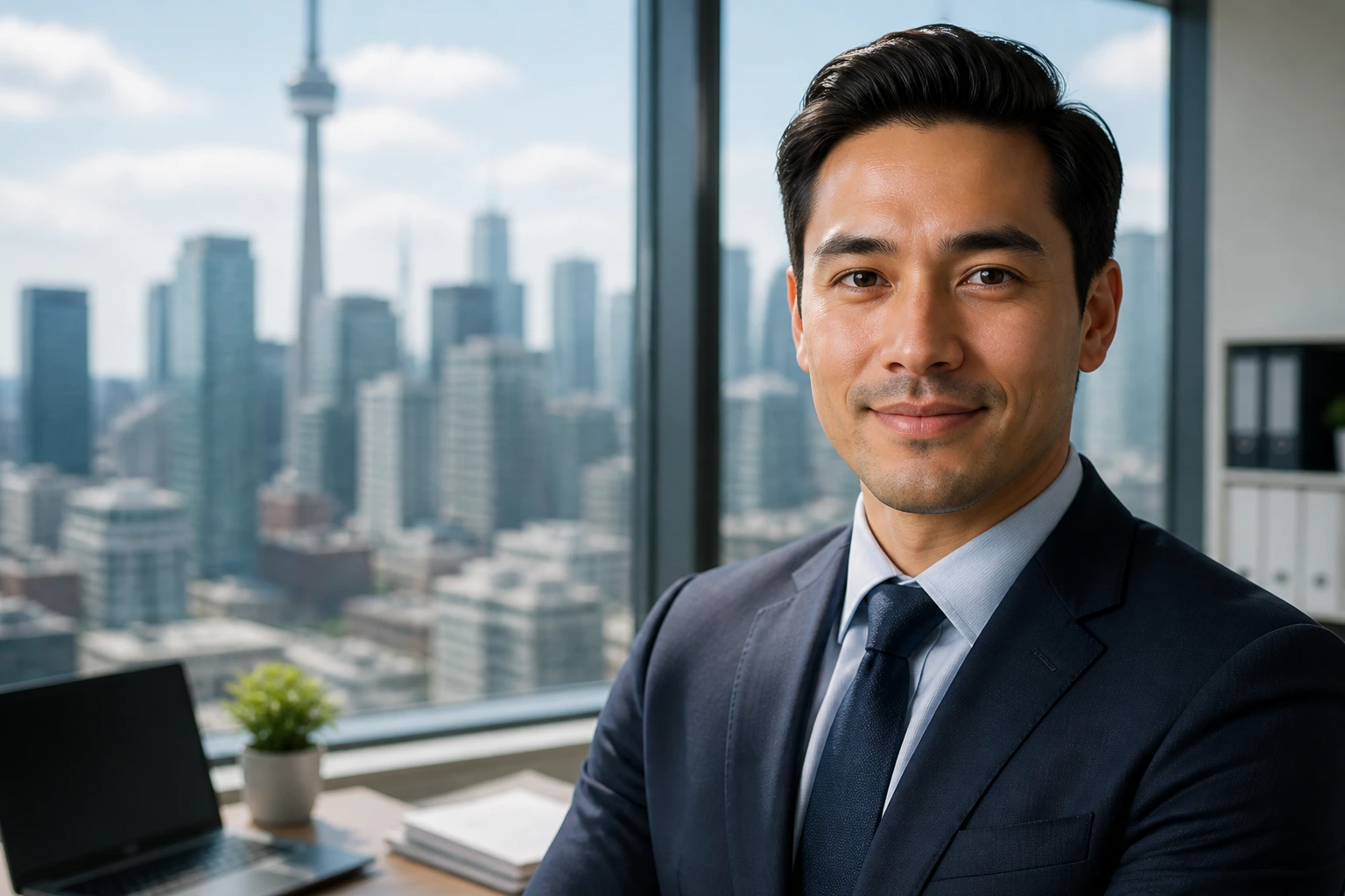Portrait of an accountant discussing salary expectations in Canada