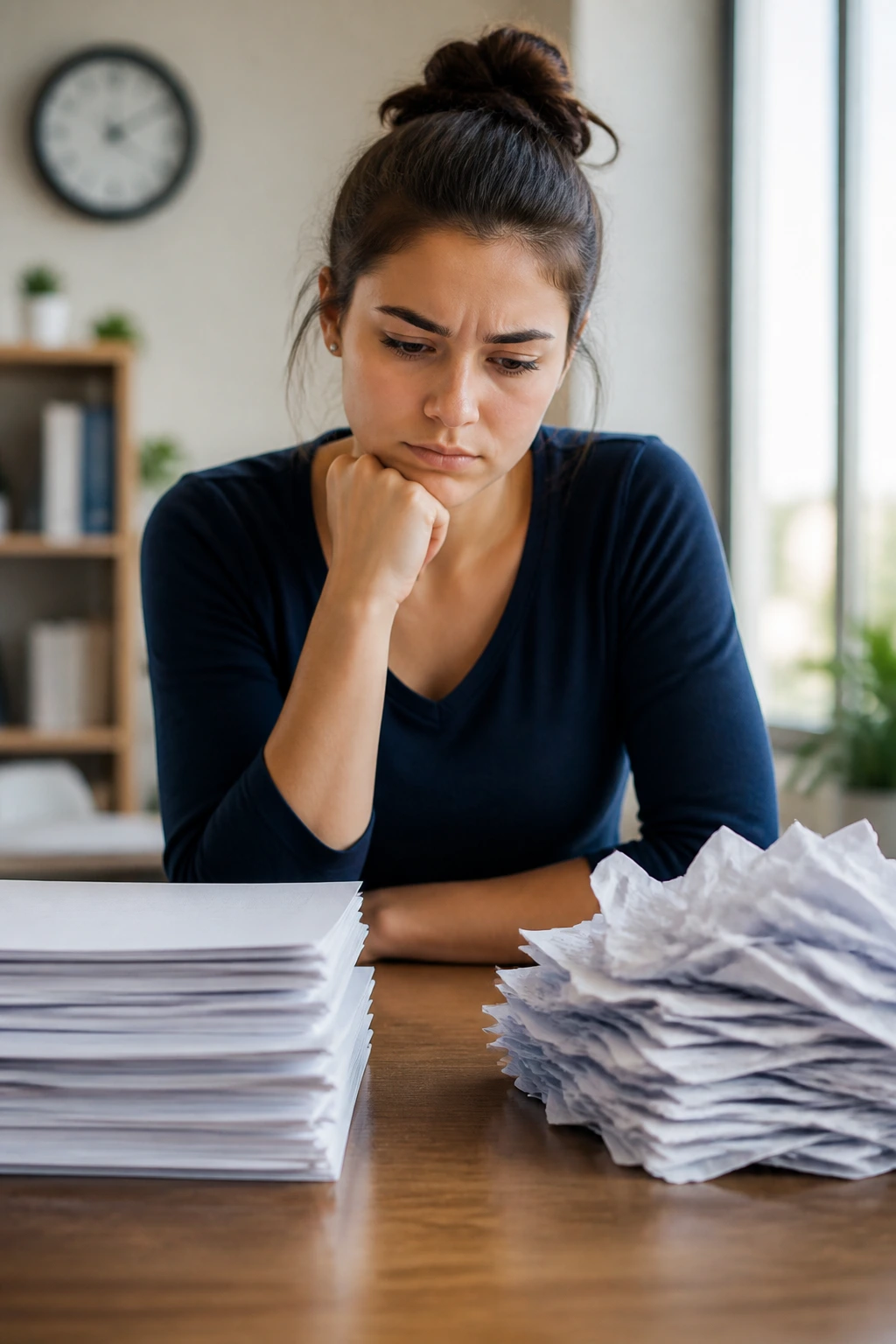 Student avoiding common scholarship mistakes by organizing work and avoiding procrastination