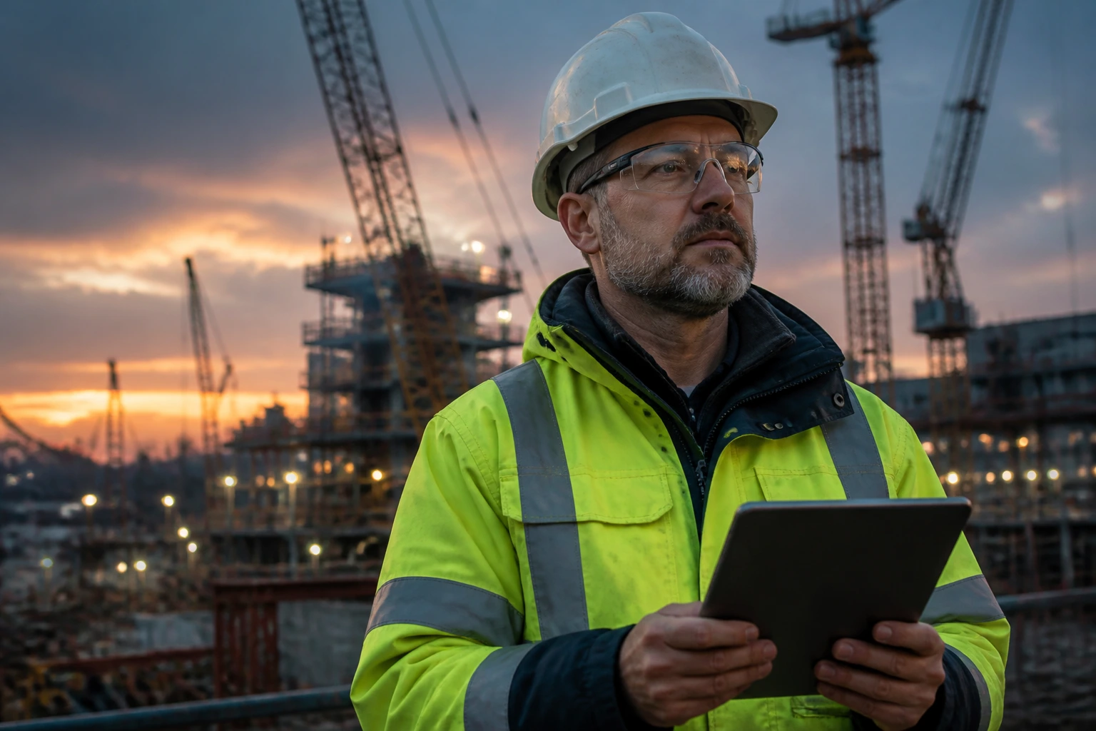 Engineer at a construction site representing SNC-Lavalin AtkinsRéalis