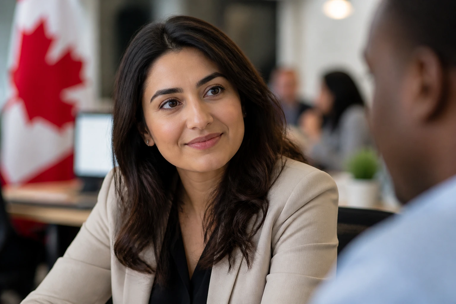 Portrait of a professional demonstrating active listening and empathy