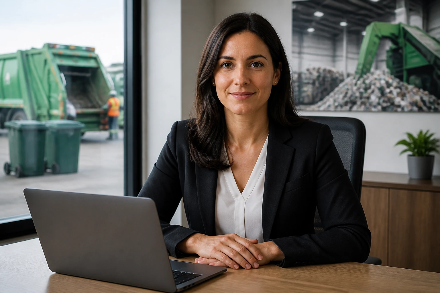 HR professional in a quiet office contemplating sponsorship decisions