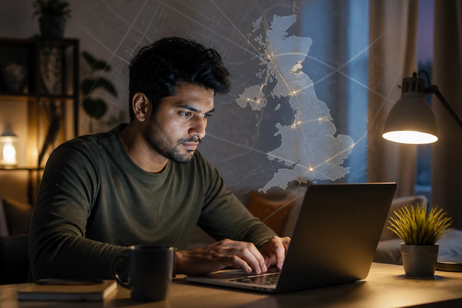 Person using a laptop to search for sponsored rider jobs