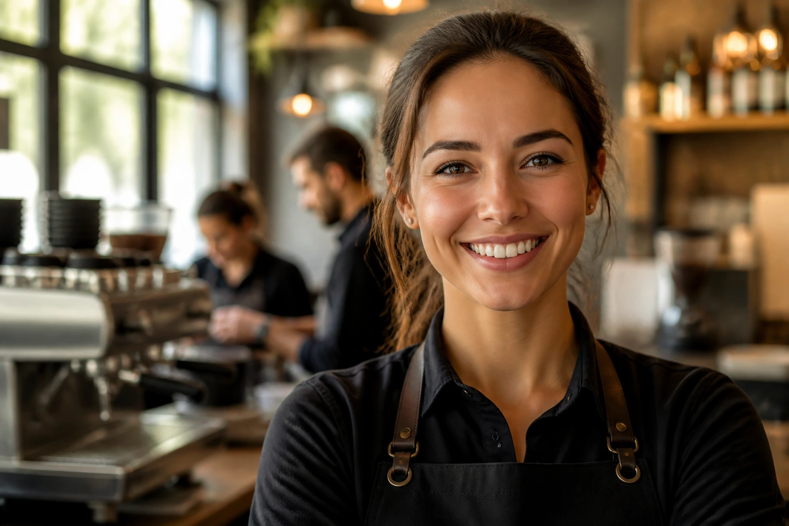 Cafe manager portrait symbolizing sponsorship opportunities