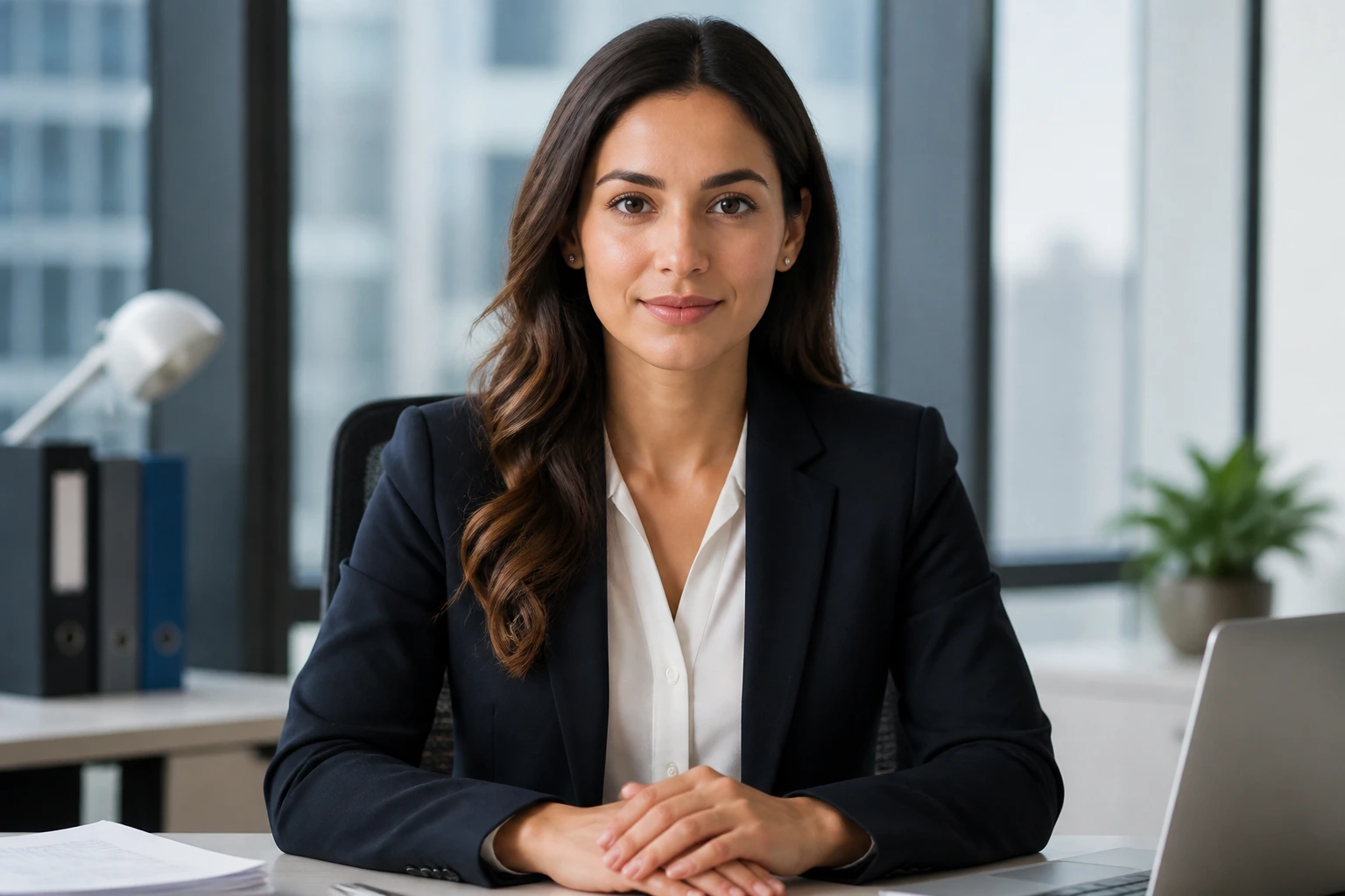 Portrait of a professional in a contemporary office symbolizing sponsorship